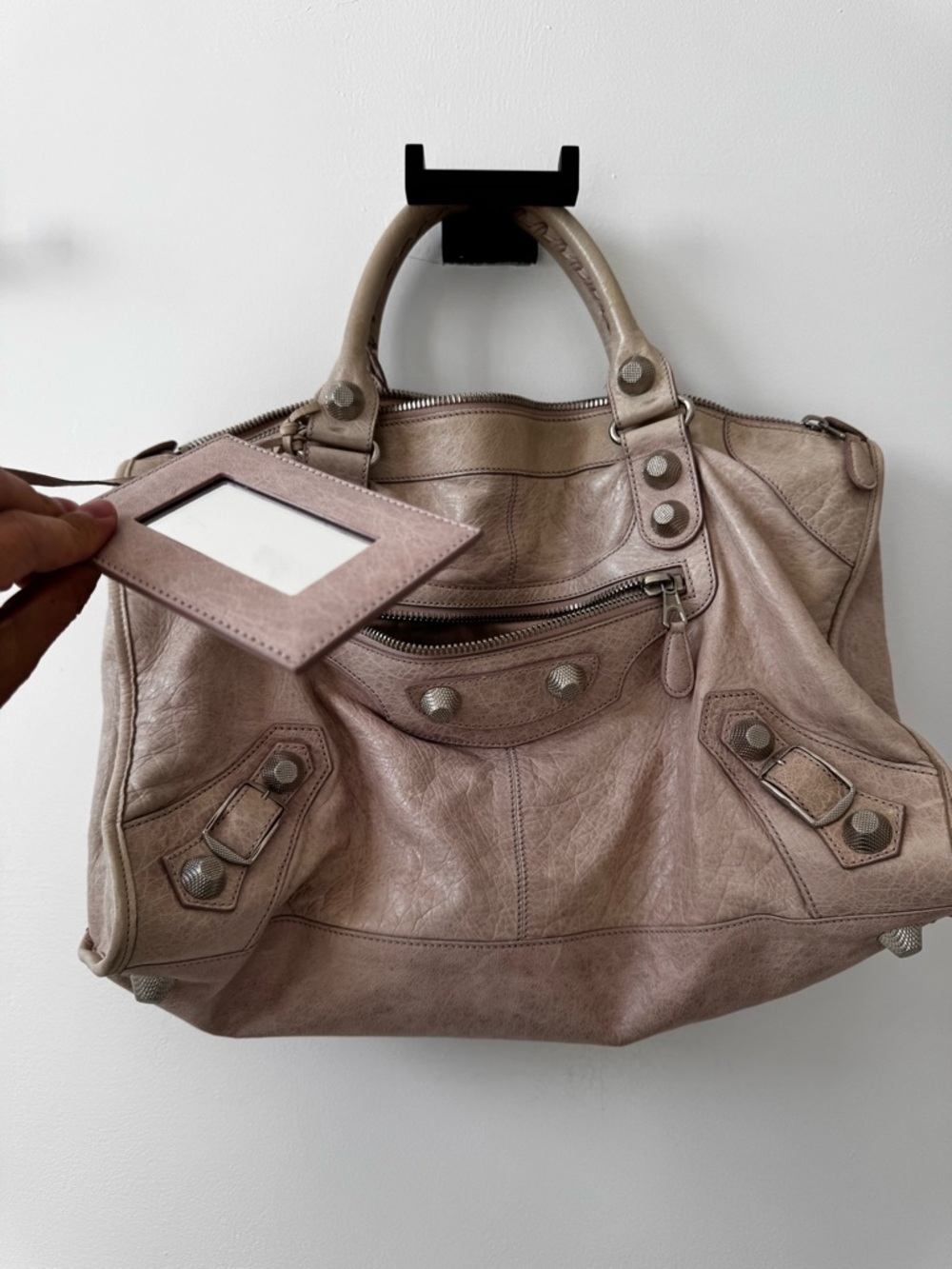 Balenciaga dusty pink Leather Work Bag - Picture 3 of 16